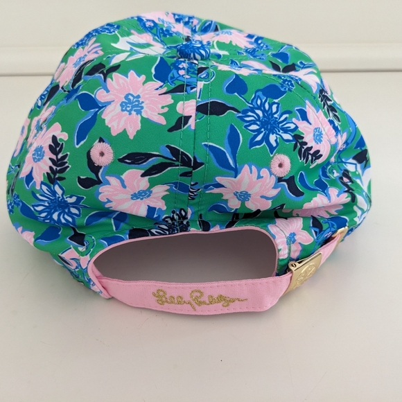 NWT! Lilly Pulitzer Run Around Hat In Spearmint Gold Till You Drop Accessoriesf - Picture 4 of 10